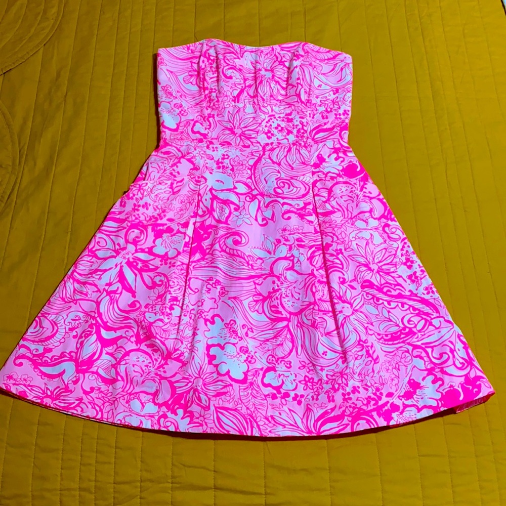 Lilly Pulitzer Blossom Dress NWT Size 2 Hot Pink
